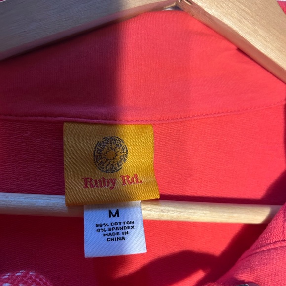 Ruby Rd. Red Lace-Up Sweater - Picture 3 of 3